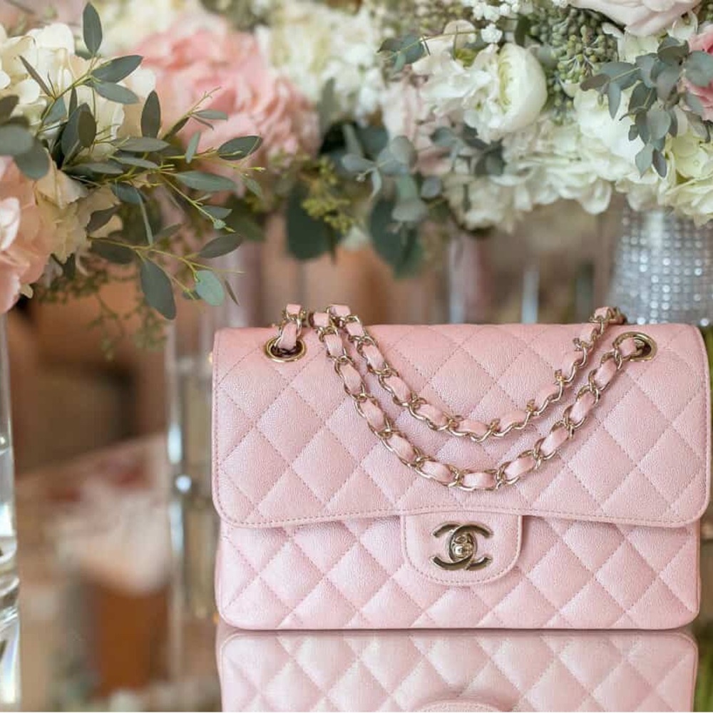SOLD Chanel Light Pink Quilted Shoulder Bag
